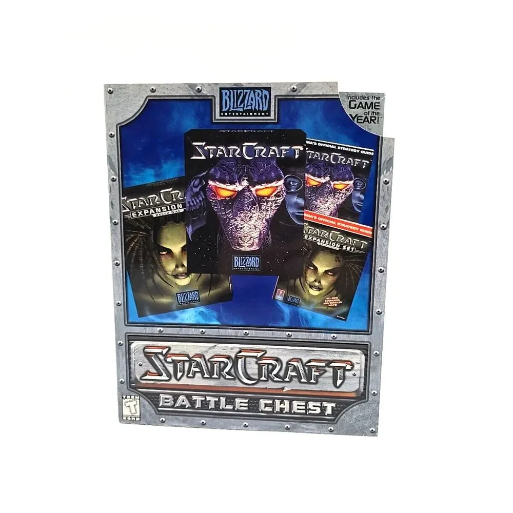 StarCraft Battle Chest PC Game Vintage Blizzard W/GUIDES